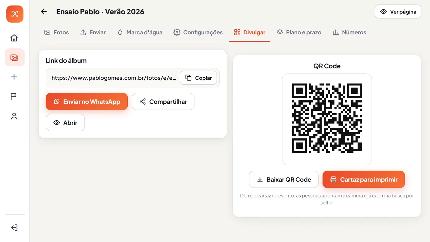 Link e QR Code do álbum